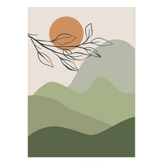 꽁꽁E몰 노르딕스타일 프레임리스 캔버스 인테리어 액자 A 프레임포함, 갈색