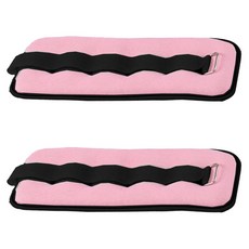 AD-ROCKET 專業加重器/綁手沙袋/綁腿沙袋/沙包/沙袋 兩件組, 粉黑色, 0.5kg