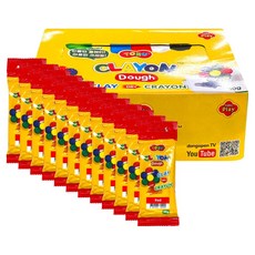 토루 클레이온도우, 빨강, 50g, 12개