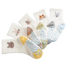 VIVA7 兒童許願防滑中筒襪 3-4歲適用 5雙組