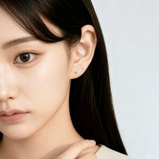 미다미 여성용 심플 미니 스퀘어큐빅 피어싱 2mm PC1193 2p