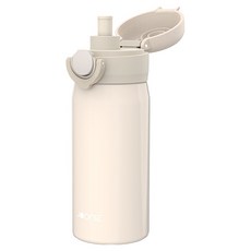 JOONIE 一鍵式雙層隨行杯, 米色, 1個, 350ml