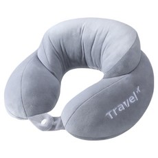 Ecster 舒適U型便攜式旅行頸枕, 淺灰色