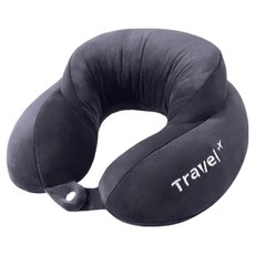 Ecster 舒適U型便攜式旅行頸枕, 深灰色