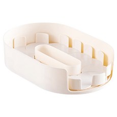 hillo 簡易飲料調味罐滑軌旋轉收納架, 1個, 米色