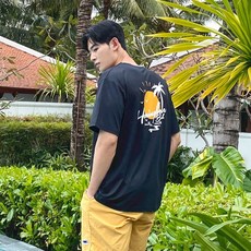 헤링본 반팔 루즈핏 스윔웨어 래쉬가드 상의 RI387