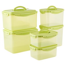 EASY&FREE All Right Keep 保鮮泡菜桶 2L x 2入 + 3.2L + 4.3L + 6L + 7.3L 醃製泡菜全套組, 1套