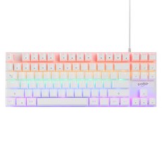 g-clicker 超級英雄 87鍵 電競 機械式 有線 無數字鍵盤, 白色, GK-510X, 青軸