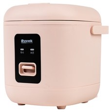 루베크 미니 쾌속취사 자동보온 계란찜기 전기밥솥 1~2인용, RU-1218P, 핑크