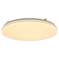 WONHA NUEST 圓形房間燈 吸頂燈 亮度可調 LED 75W 燈具 + 遙控器組, 無閃爍 白色 + 三色變換(燈具)