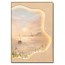 Kkokkong E Mall 北歐風客廳沙發臥室掛飾室內裝飾畫框 C款, 金色