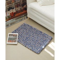 knock-knock Tender 混色超細纖維浴室廚房地墊, 麻花藍