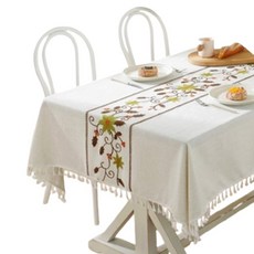 Market Pio 家庭派對聖誕新年提花桌布, 類型3, 1個, 90 x 90 cm