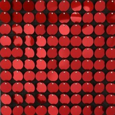 WOW PARTY KOREA 圓形亮片背景板 10入, 紅色, 1個