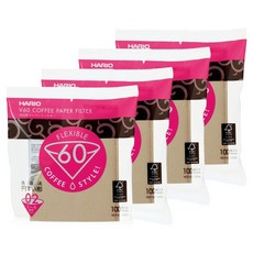 하리오 종이필터 여과지 브라운 VCF-02-100M, 100개입, 4세트