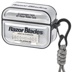 Wakcas Airpods 4 耳機保護殼, 透明色, 1個, 刀鋒戰士刀片