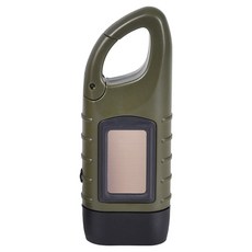 Truly House 戶外太陽能手搖手電筒/防災手電筒/露營應急手電筒, 軍綠色, 1個