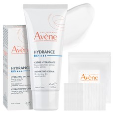 아벤느 이드랑스 하이드레이팅 리치 보습 크림 40ml + 화장솜 20p 세트, 1세트