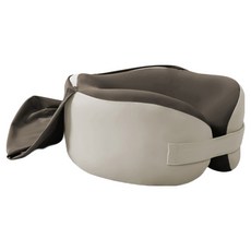 QLZHS 記憶棉連帽遮光頸枕/U型飛機枕/可拆洗護頸午睡枕/車用遮光面罩頭枕, 咖色