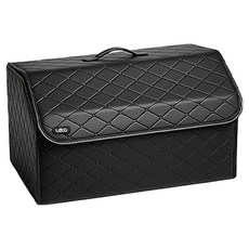 레토 가죽 트렁크 정리함, 블랙 + 블랙