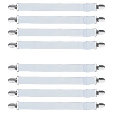 엠디글로벌 침대시트 고정집게, 화이트, 8개