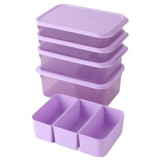 데비마이어 데비박스 밀폐 모듈 냉장고 정리용기 퍼플, 1세트, 5종