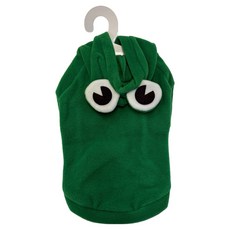 펫바디랩 반려동물 개구리 후드 티셔츠, 그린, 1개