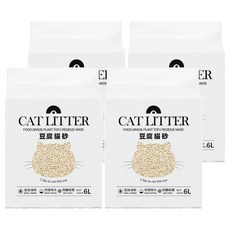 CAT LITTER 豆腐貓砂, 2kg, 4包, 原味