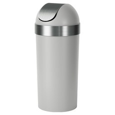 UMBRA Venti 大容量搖擺蓋垃圾桶 62L, 灰銀色
