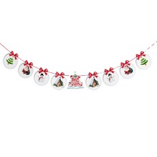 半島良品 聖誕裝飾佈置掛旗拉旗, 水晶球, 1個