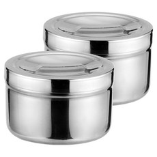 발룬피니 스텐 다용도 위생저 보관용기 솜통, 2개