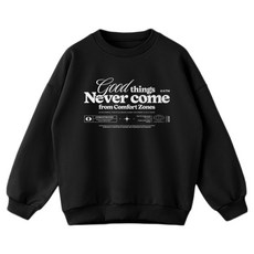 JENNY Oversize刷毛Never Come大學T JN5022M