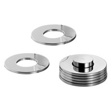 Philippi Rings 金屬收納座 + 杯墊 6個, 亮銀色, 1套