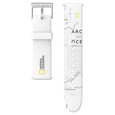 스킨플레이어 내셔널지오그래픽 스마트 워치 스트랩 22mm, 그리드 화이트, 1개 그리드 화이트, 1개