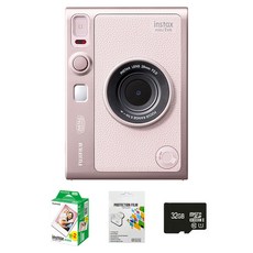 인스탁스 미니에보 즉석카메라 젠틀로즈 + 미니필름 2p + 메모리카드 32GB + 보호필름 세트 FI038, 1개