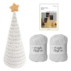 Yarna Play Code 樹狀金屬線 70g x 2入 + 印刷圖案 DIY 套組, 102 極光色, 1個