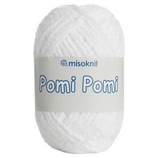 미소털실 포미포미 슬림 극세사 뜨개실 2.5mm 45g, 01 화이트, 1개