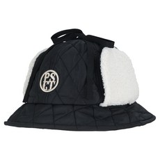 PERSIANCAT 女款耳罩漁夫帽 防寒4盎司鋪棉高爾夫球帽 P44WCP54, 黑色 (P44WCP54), 1個