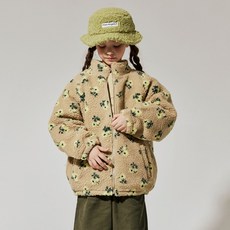 vavkids 兒童花卉羊羔絨外套