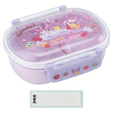 Skater 橢圓形塑膠雙扣便當盒 附姓名貼, 酷洛米, 1個