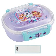 Skater 橢圓形塑膠雙扣便當盒 附姓名貼, 汪汪隊, 1個