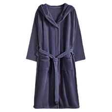 TLYS-J 秋冬加厚珊瑚絨浴袍, 深灰色, 1個