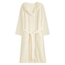 TLYS-J 秋冬加厚珊瑚絨浴袍, 白色, 1個