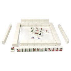 웰롯 보드게임 마작 24mm, 화이트, 1개