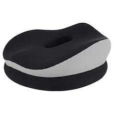 Kyhome 雙層氣感減壓坐墊 記憶棉護臀坐墊 辦公室久坐護腰坐墊 痔瘡坐墊, 淺灰拼黑色