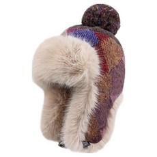 Ttabongoppa 撞色拼接防寒冬季運動針織毛帽 JNHA2194, 紫色, 1個