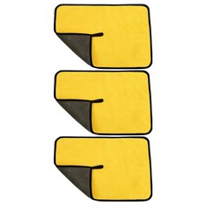 블랭크도그 반려동물 극세사 목욕 수건, 옐로우, 3개