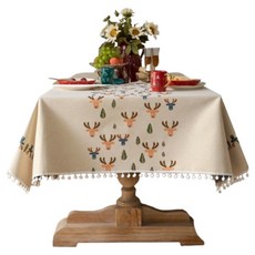 Market Pio 家庭派對聖誕新年提花, 款式1, 1個, 90 x 90 cm