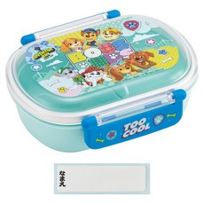 Skater 橢圓形塑膠雙扣便當盒 附姓名貼, 汪汪隊立大功, 1個