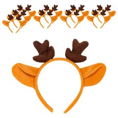minhwashop 聖誕節魯道夫髮箍DIY 棕色 I250046A, 混合色, 10個